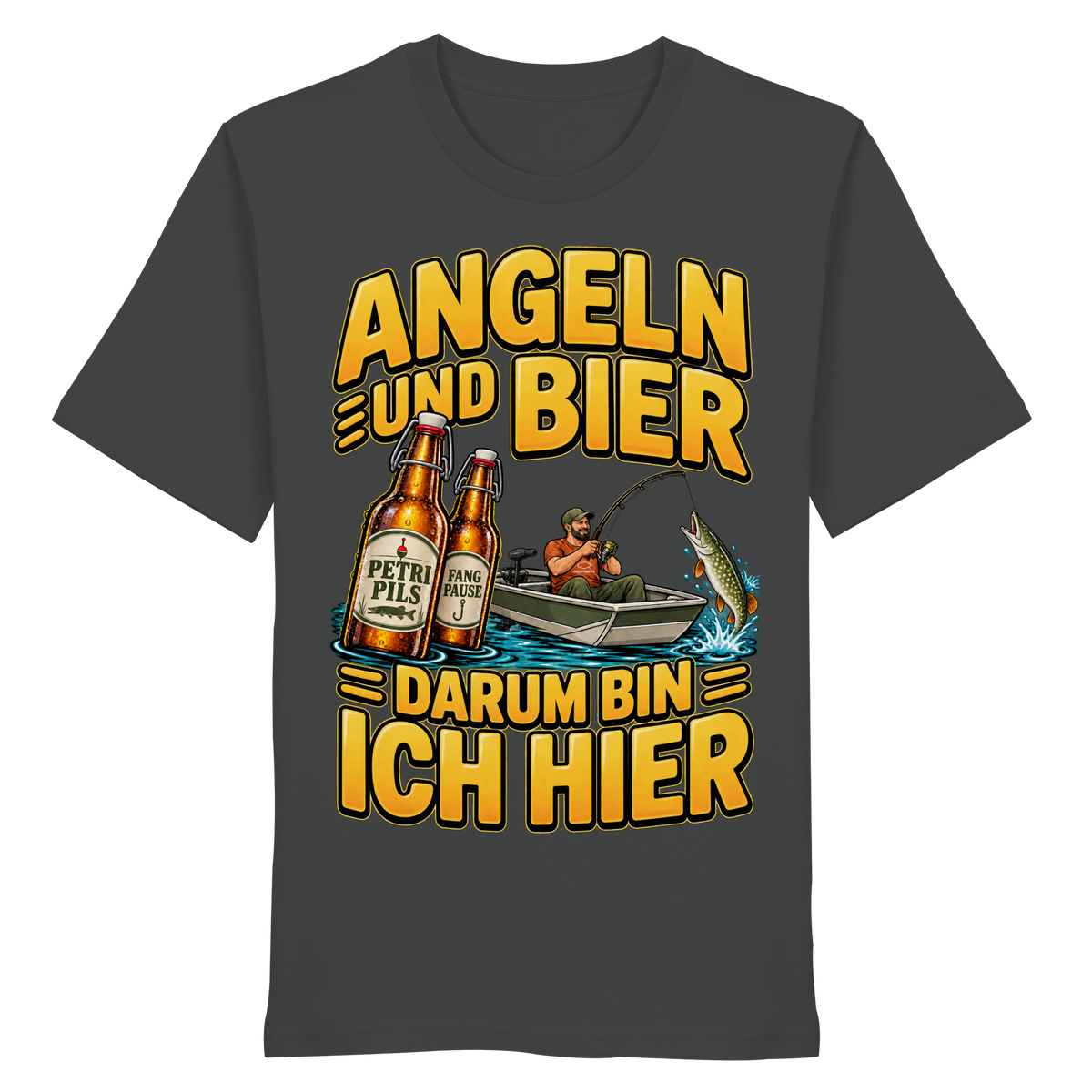 Angeln und Bier - Premium-Shirt