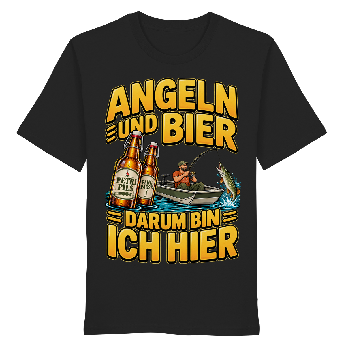 Angeln und Bier - Premium-Shirt