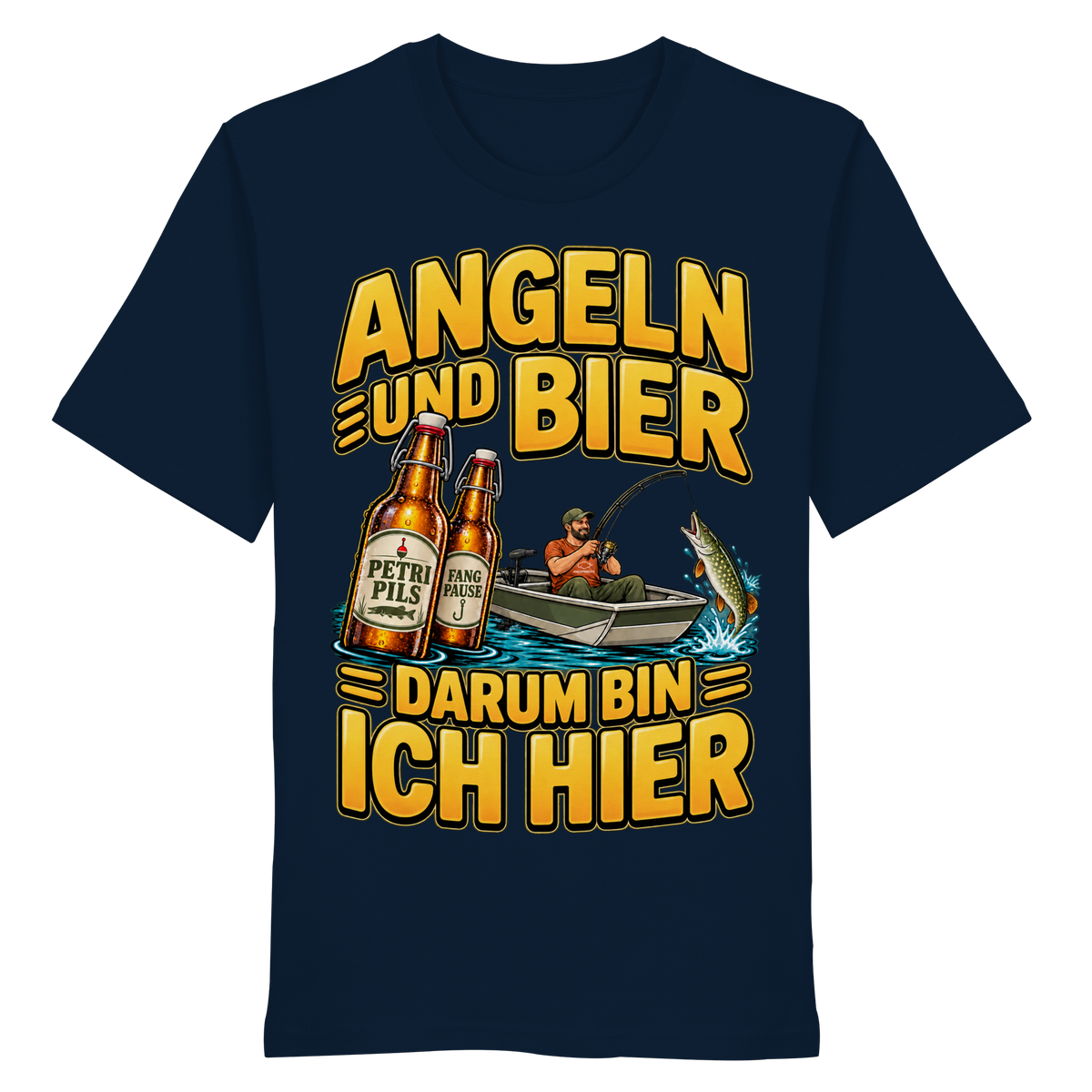 Angeln und Bier - Premium-Shirt