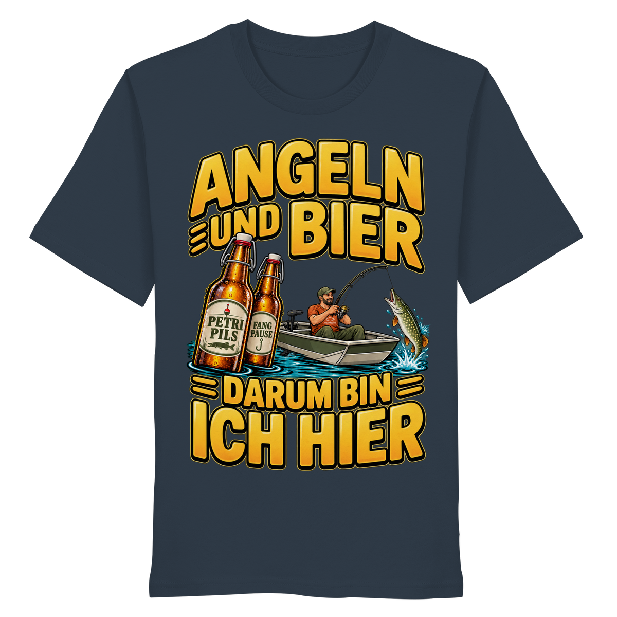 Angeln und Bier - Premium-Shirt