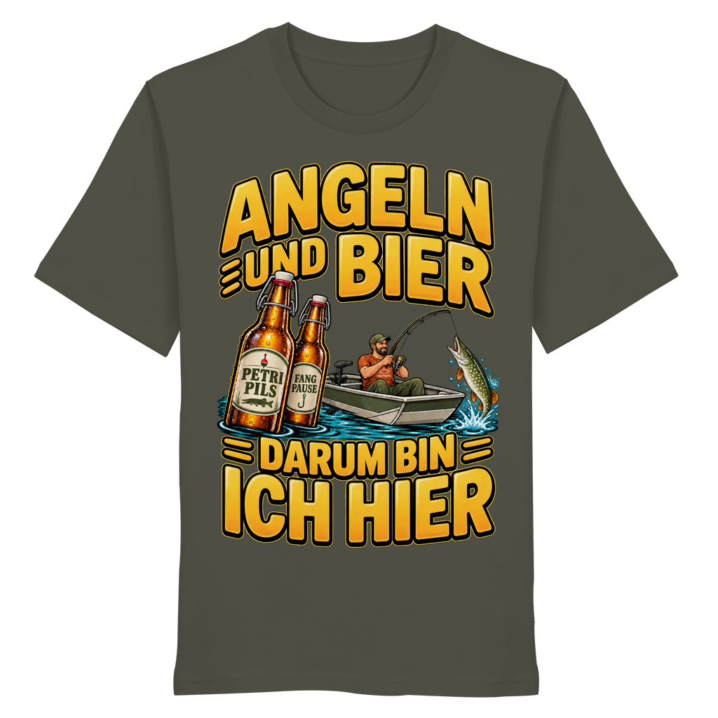 Angeln und Bier - Premium-Shirt