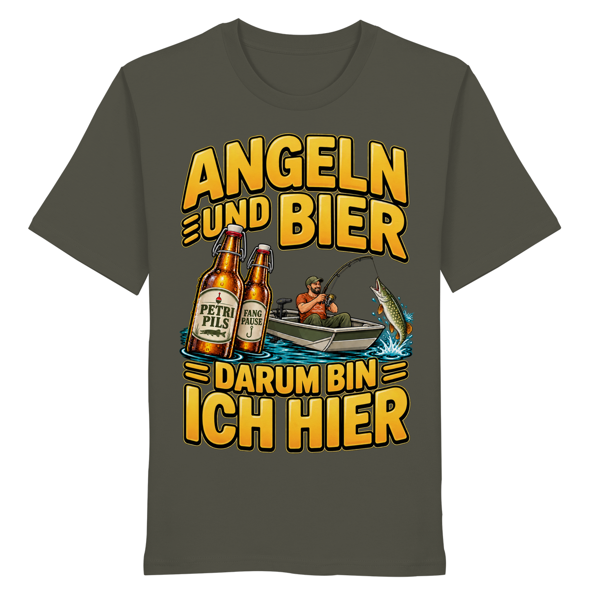 Angeln und Bier - Premium-Shirt
