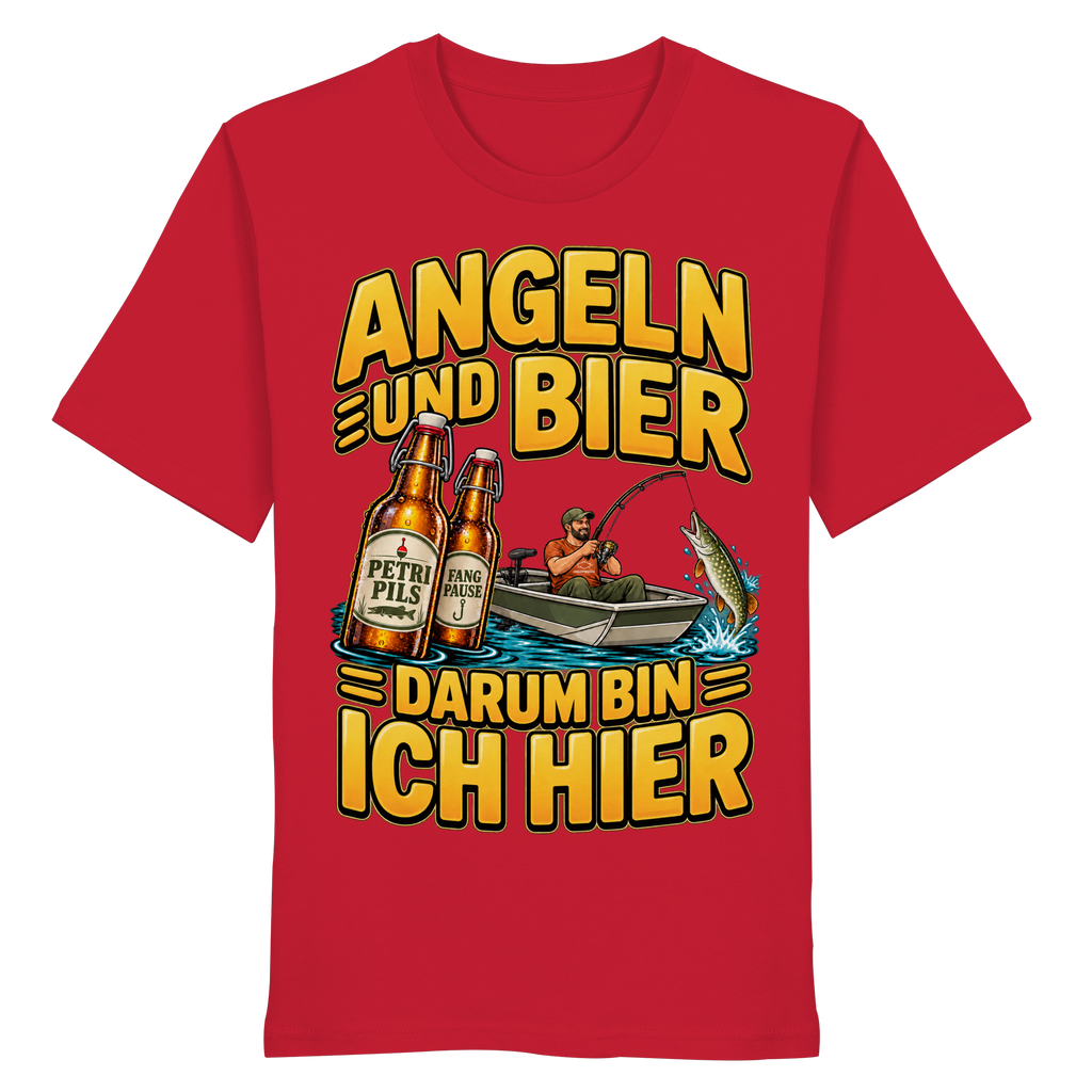 Angeln und Bier - Premium-Shirt