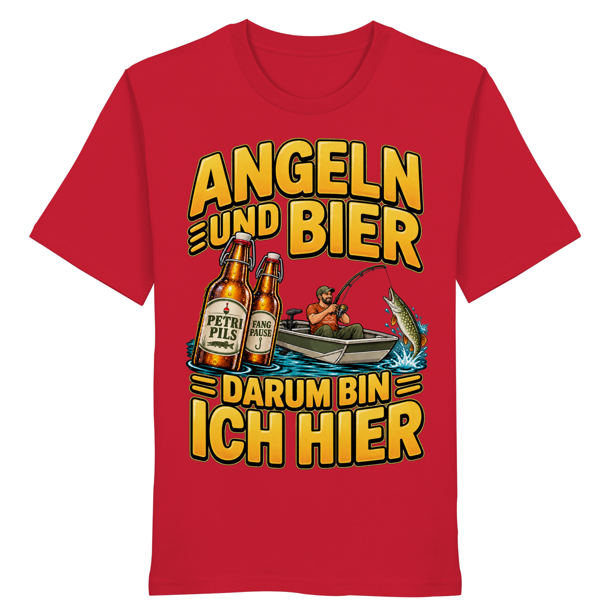 Angeln und Bier - Premium-Shirt