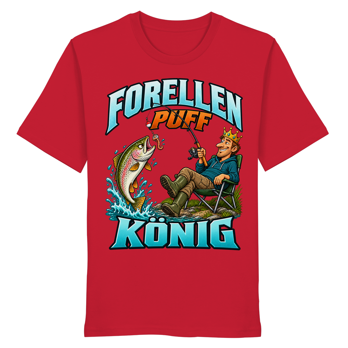 Forellen Puff König - Premium-Shirt