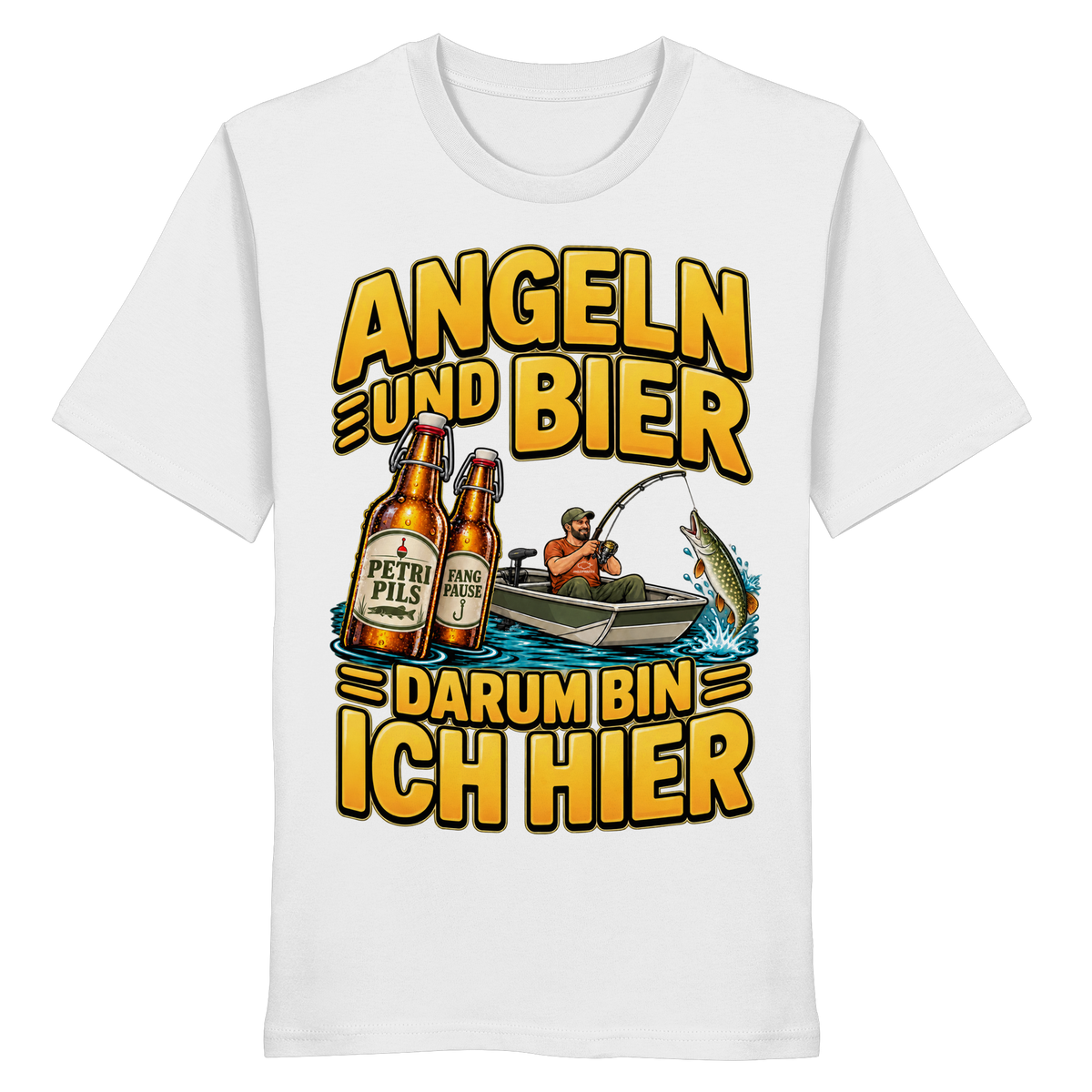 Angeln und Bier - Premium-Shirt