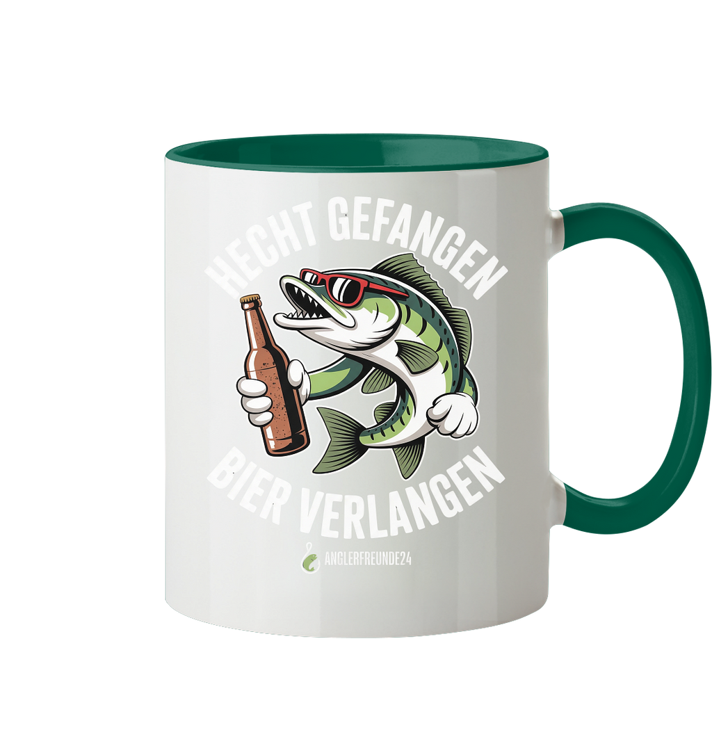 Hecht Gefangen  - Tasse zweifarbig