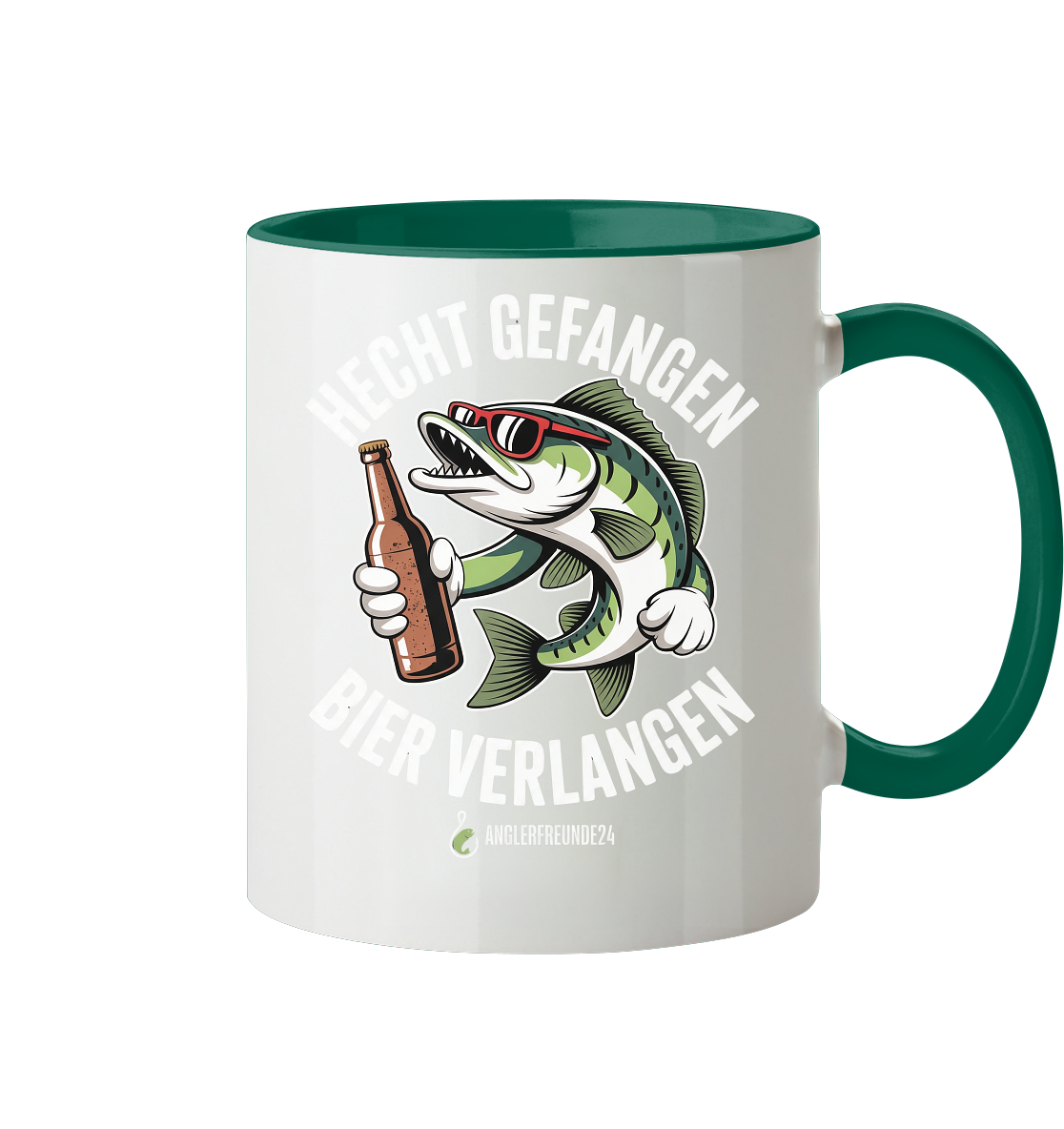 Hecht Gefangen  - Tasse zweifarbig