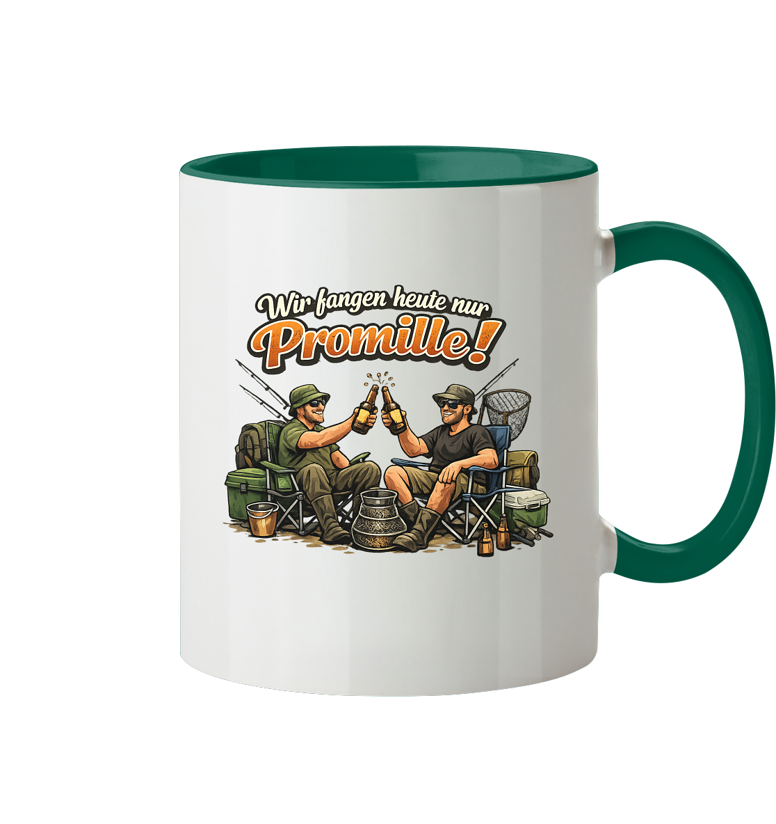Wir fangen heute nur - Tasse zweifarbig