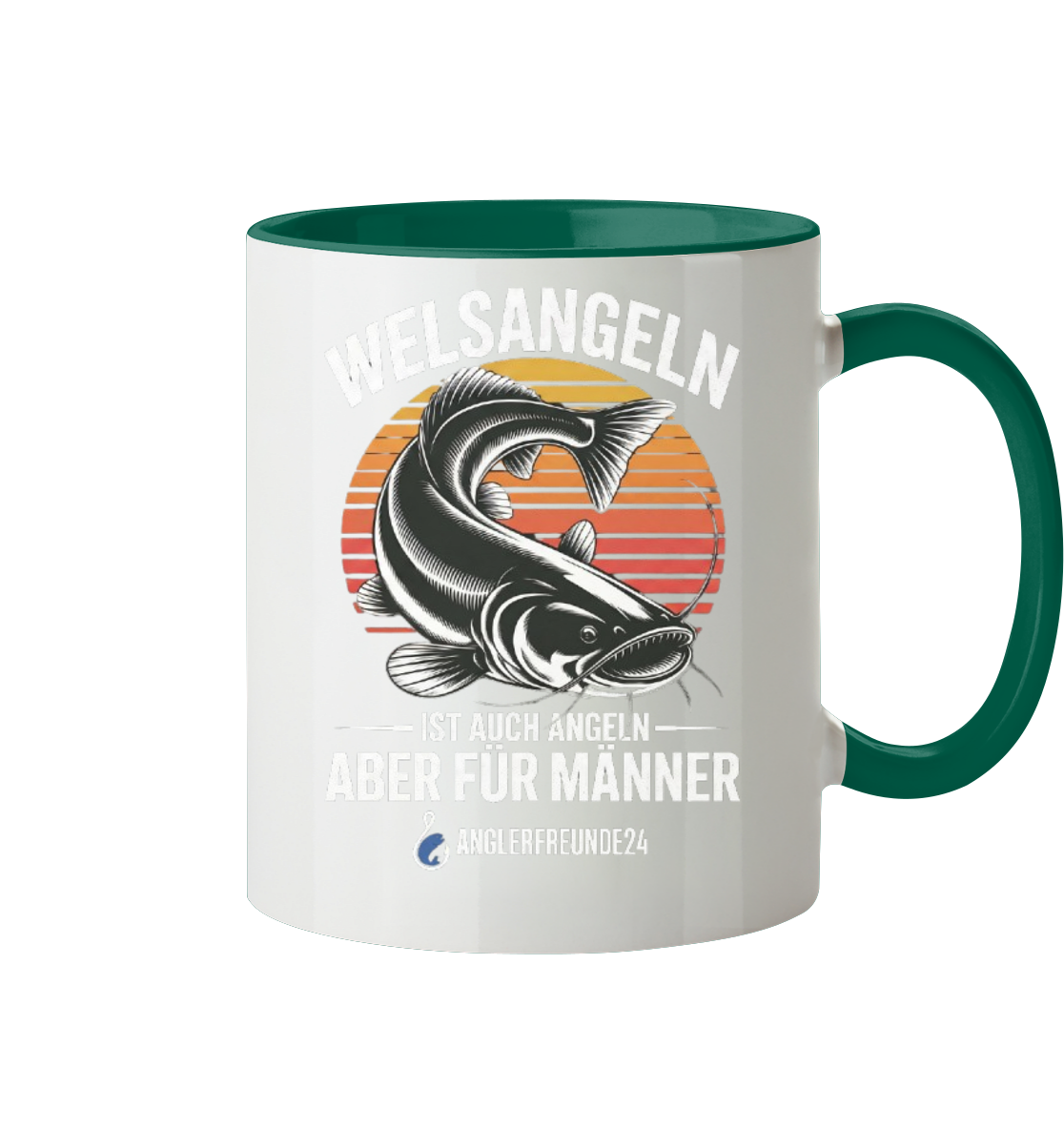 Welsangeln - Tasse zweifarbig