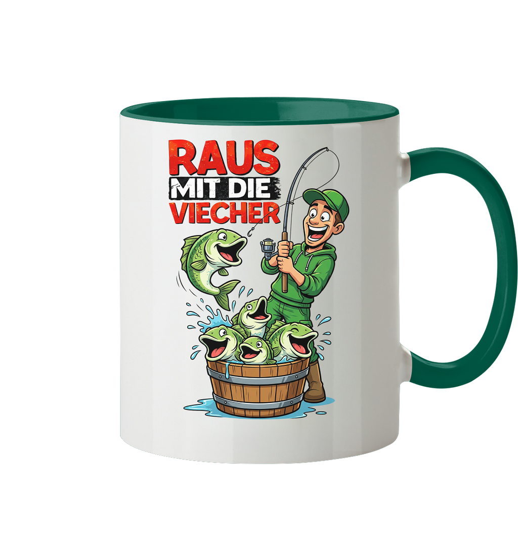 Raus Mit Die Viecher - Tasse zweifarbig