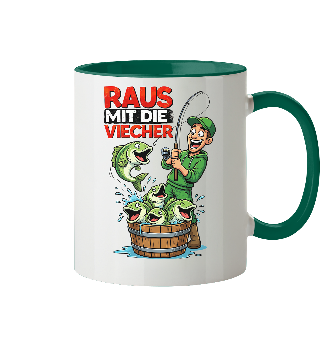 Raus Mit Die Viecher - Tasse zweifarbig