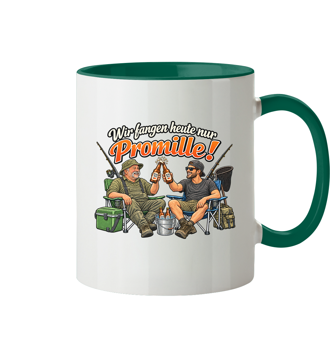 Wir fangen heute nur - Tasse zweifarbig