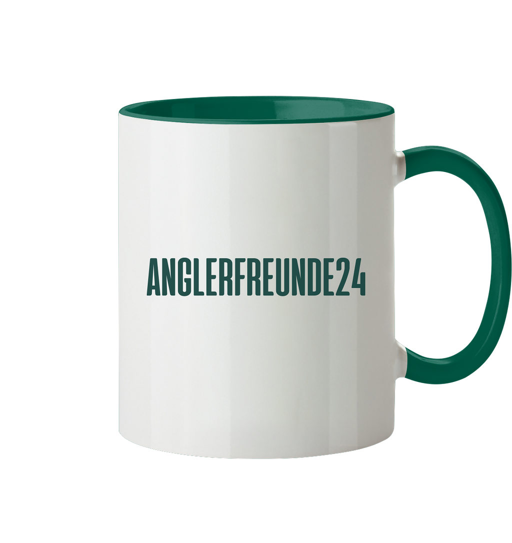Anglerfreunde24 Logo Grün - Tasse zweifarbig