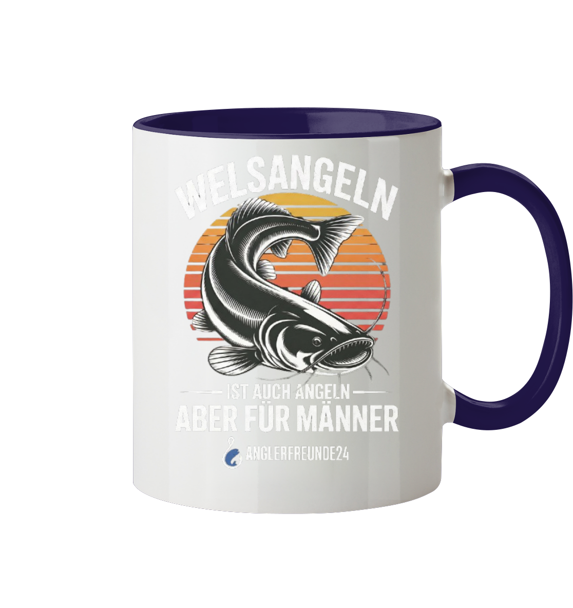 Welsangeln - Tasse zweifarbig