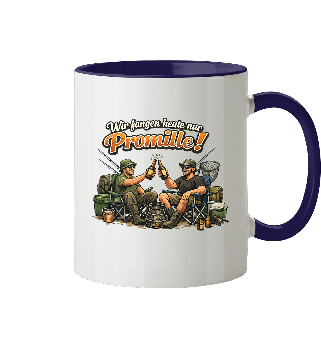 Wir fangen heute nur - Tasse zweifarbig