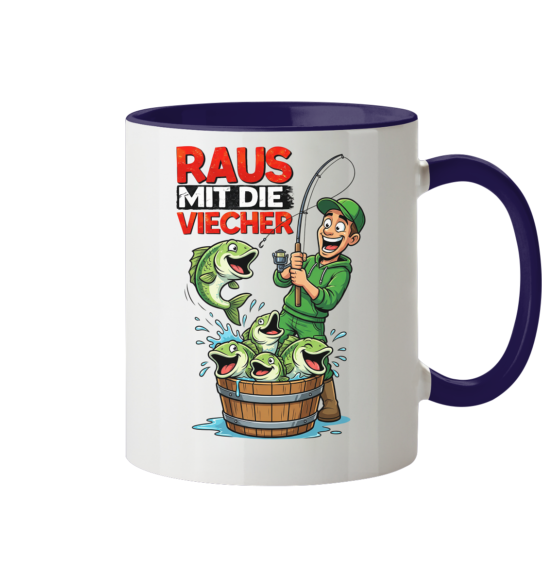 Raus Mit Die Viecher - Tasse zweifarbig
