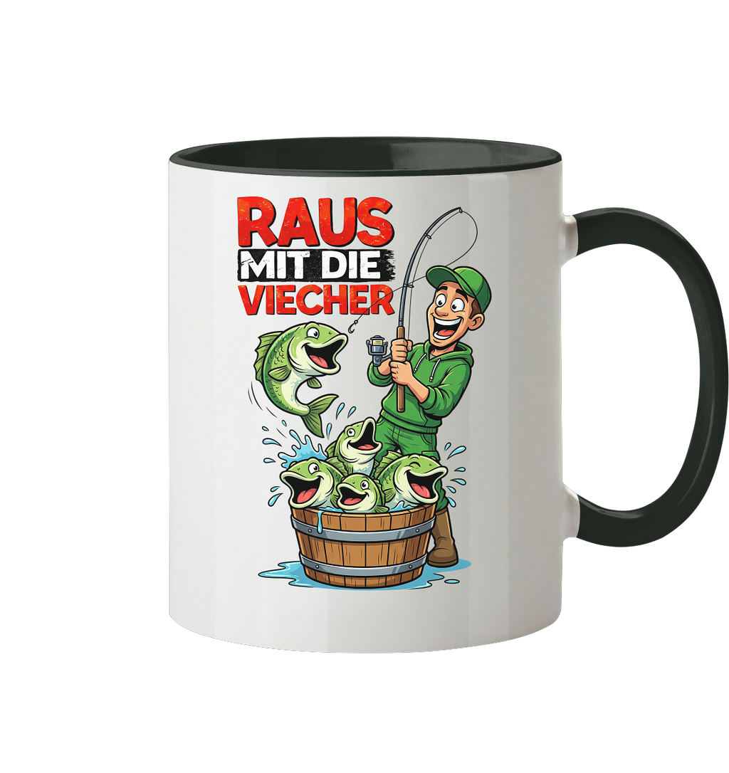 Raus Mit Die Viecher - Tasse zweifarbig
