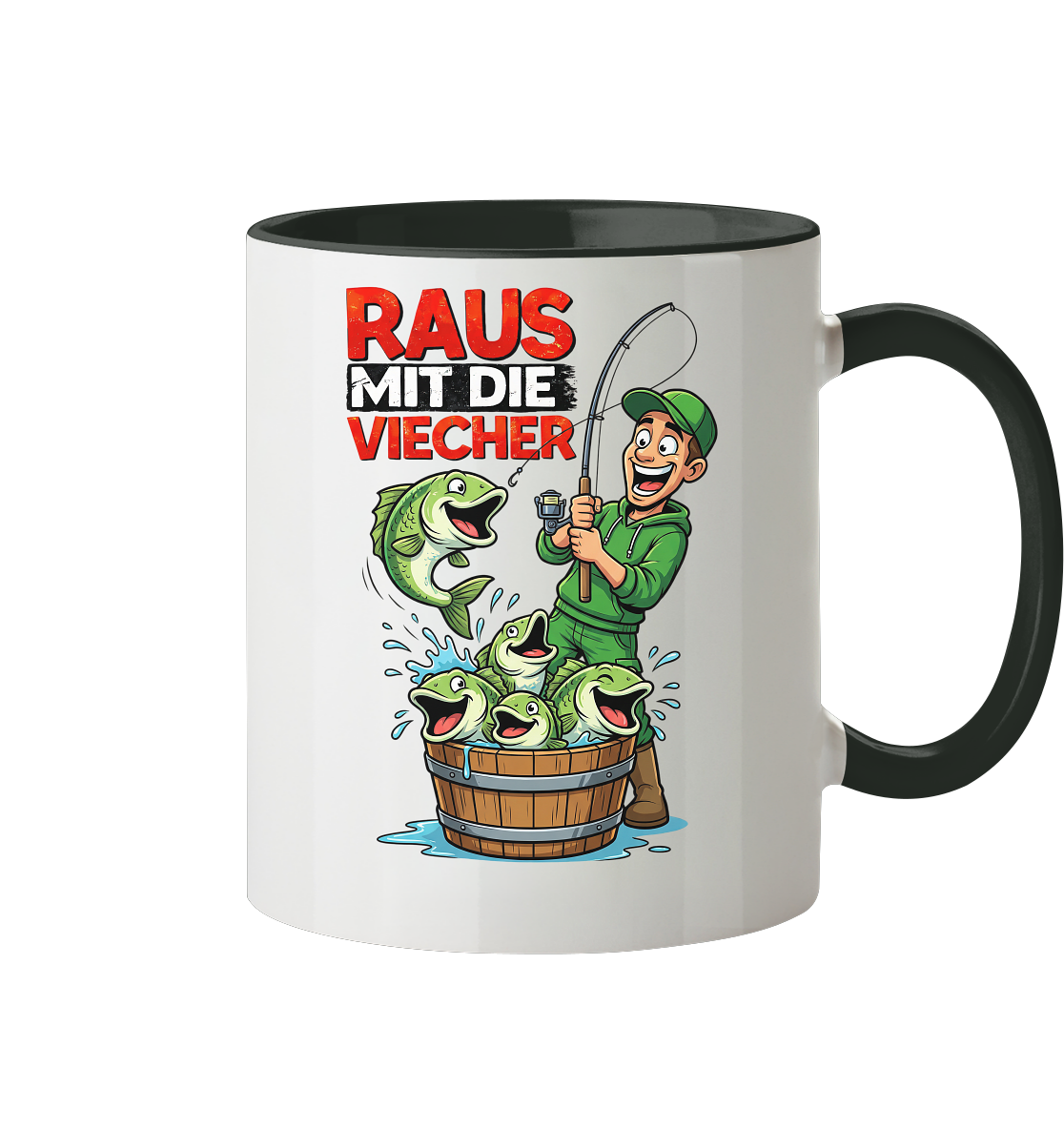 Raus Mit Die Viecher - Tasse zweifarbig