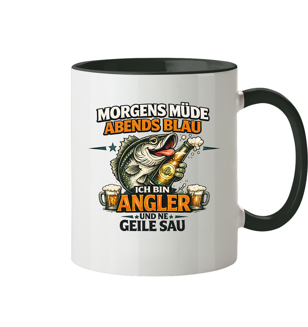 Morgens Müde Abends Blau - Tasse zweifarbig