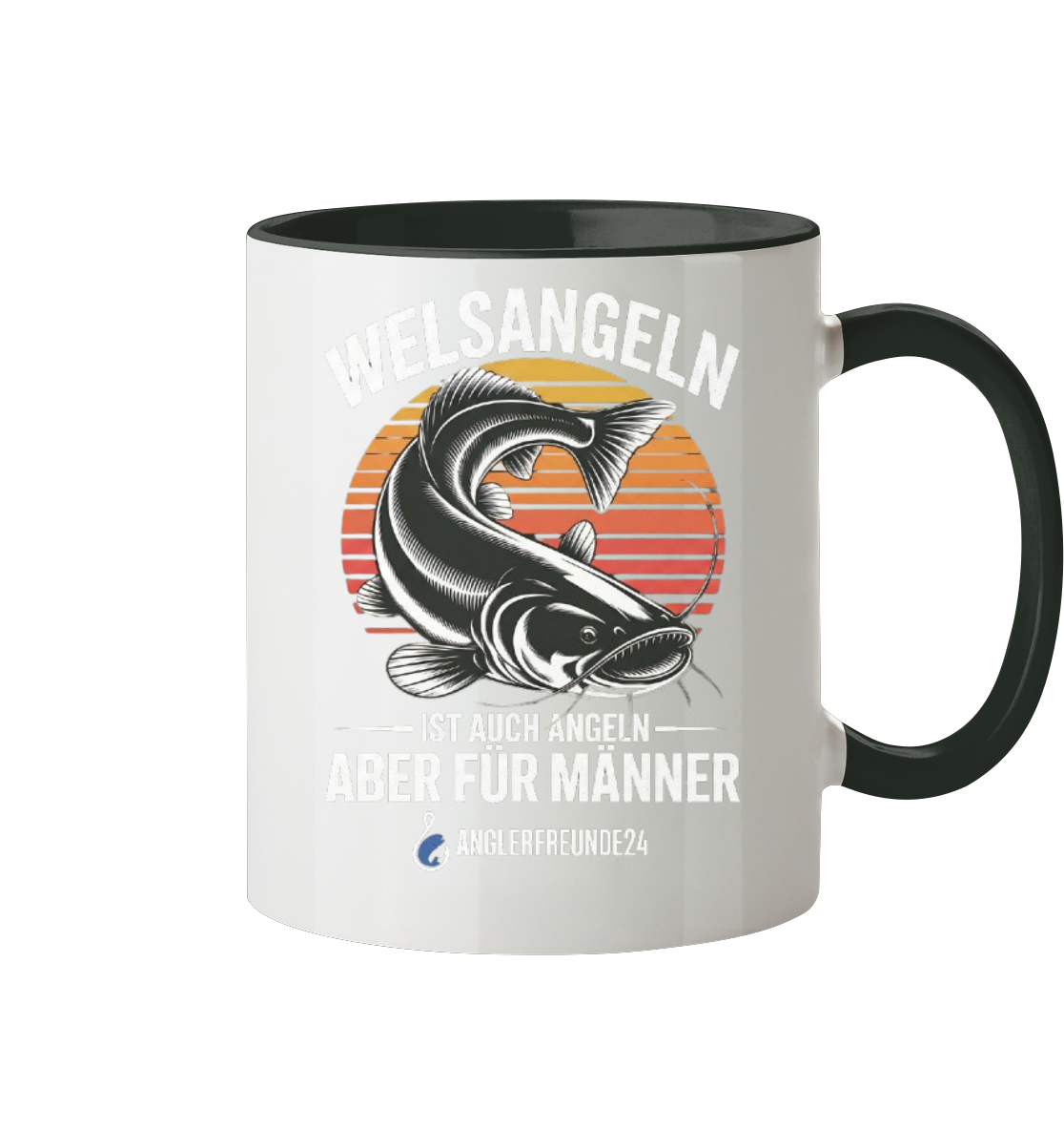 Welsangeln - Tasse zweifarbig