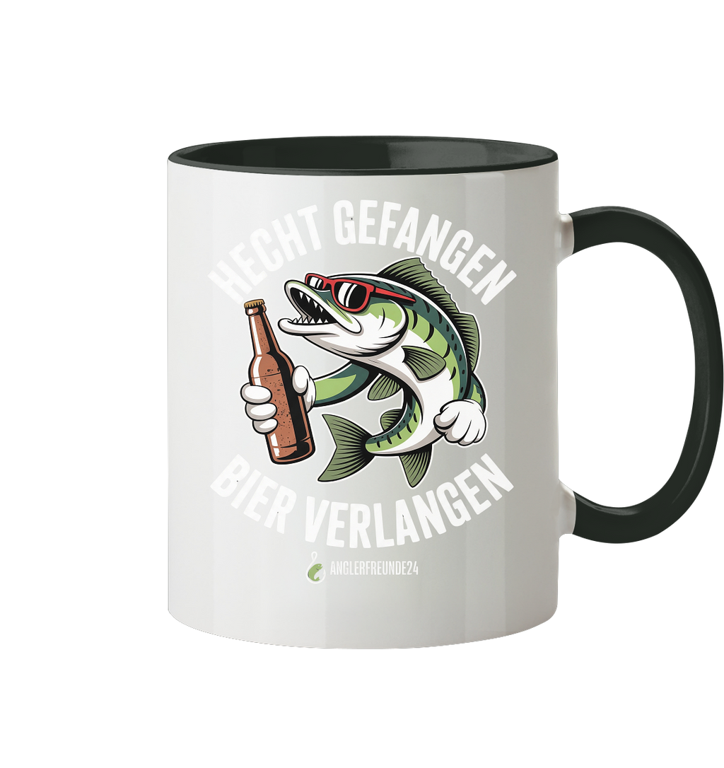 Hecht Gefangen  - Tasse zweifarbig