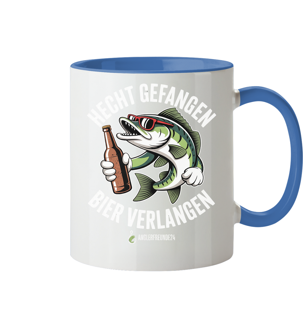 Hecht Gefangen  - Tasse zweifarbig