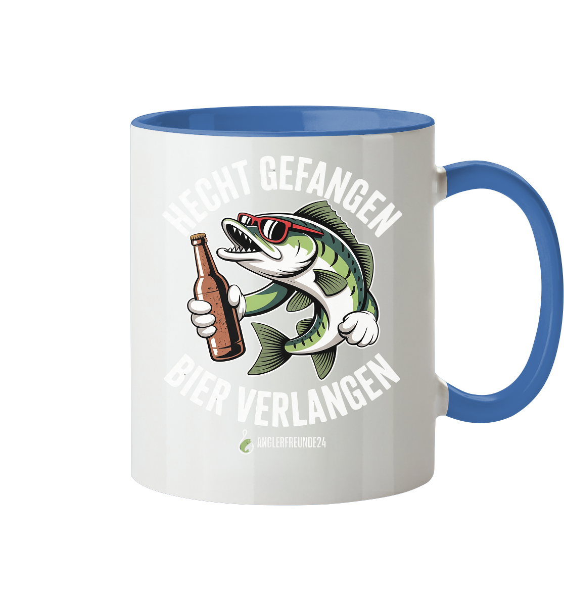 Hecht Gefangen  - Tasse zweifarbig