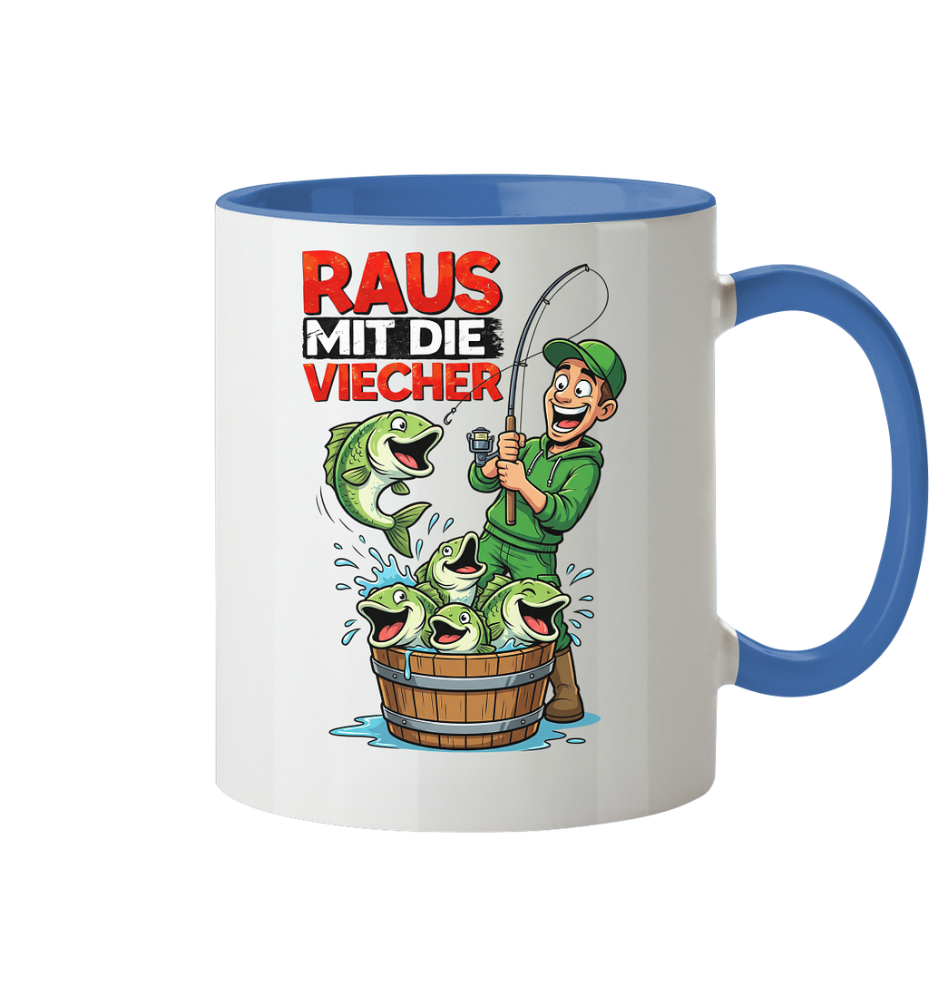Raus Mit Die Viecher - Tasse zweifarbig