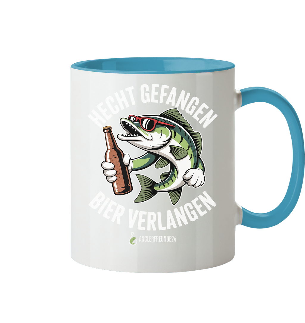 Hecht Gefangen  - Tasse zweifarbig