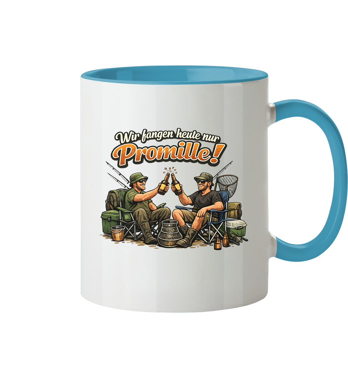 Wir fangen heute nur - Tasse zweifarbig
