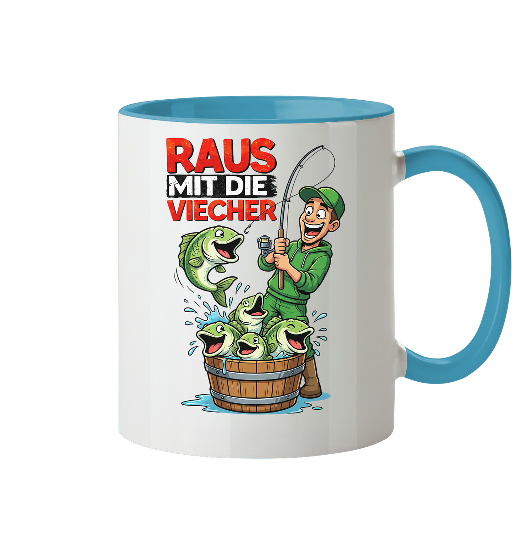 Raus Mit Die Viecher - Tasse zweifarbig