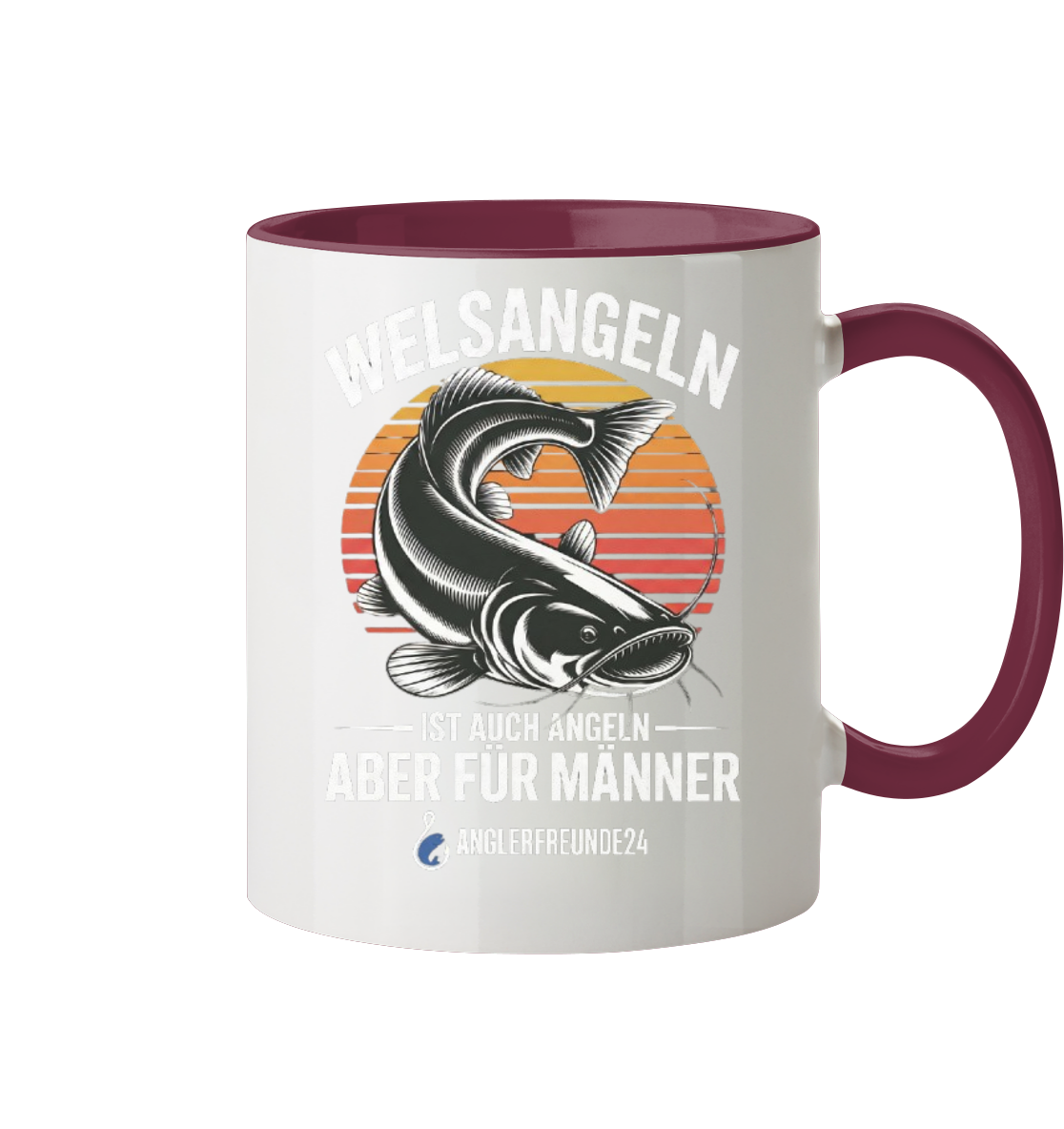 Welsangeln - Tasse zweifarbig