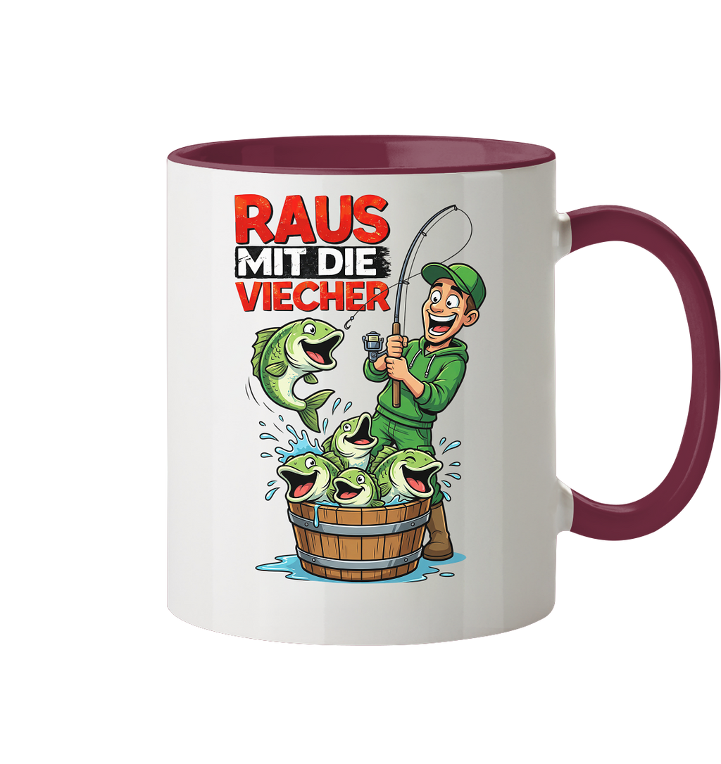 Raus Mit Die Viecher - Tasse zweifarbig
