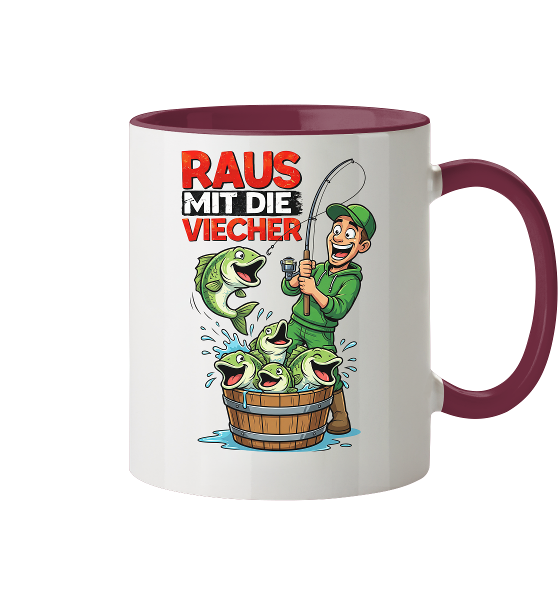 Raus Mit Die Viecher - Tasse zweifarbig