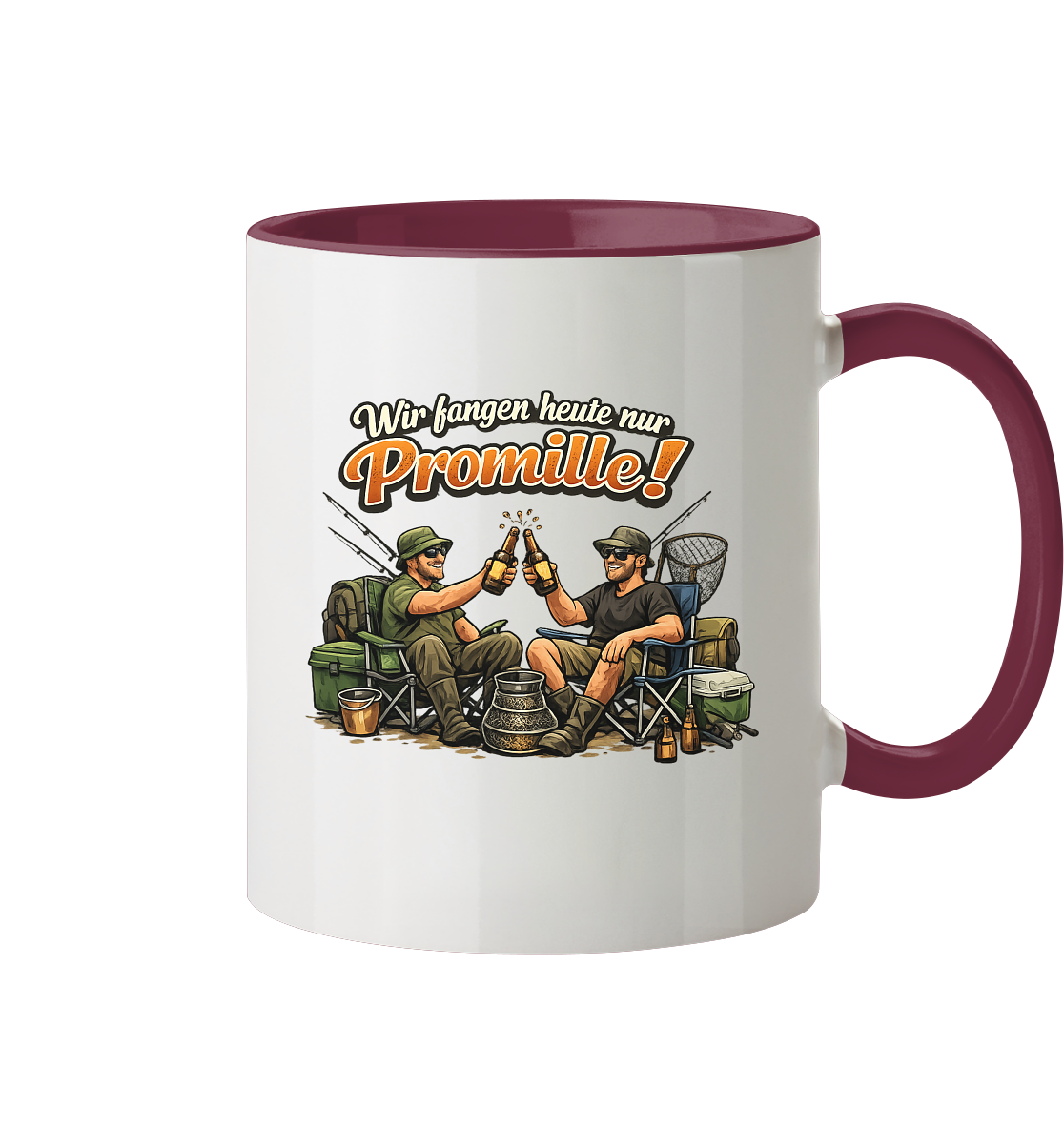 Wir fangen heute nur - Tasse zweifarbig