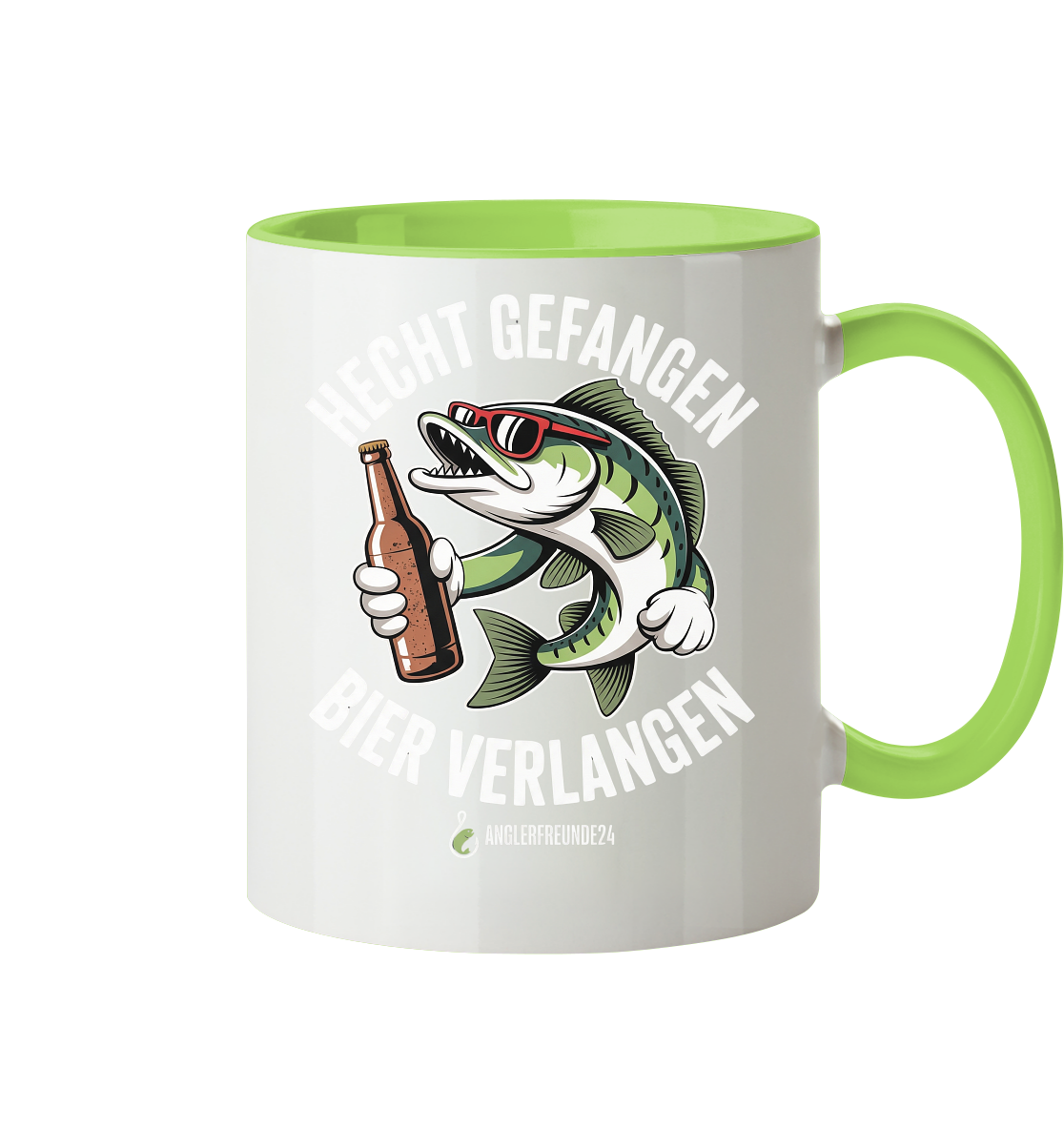 Hecht Gefangen  - Tasse zweifarbig