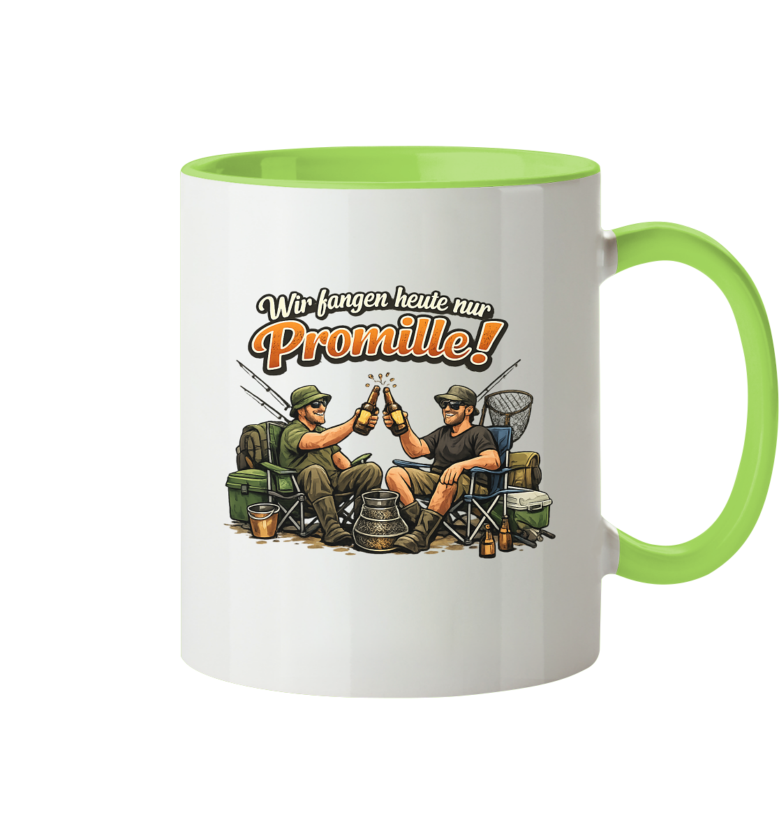 Wir fangen heute nur - Tasse zweifarbig