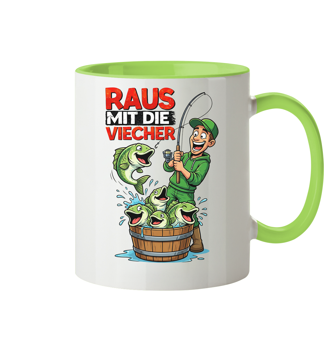 Raus Mit Die Viecher - Tasse zweifarbig