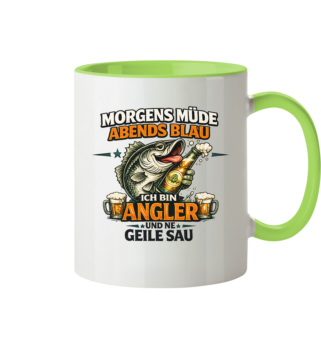 Morgens Müde Abends Blau - Tasse zweifarbig