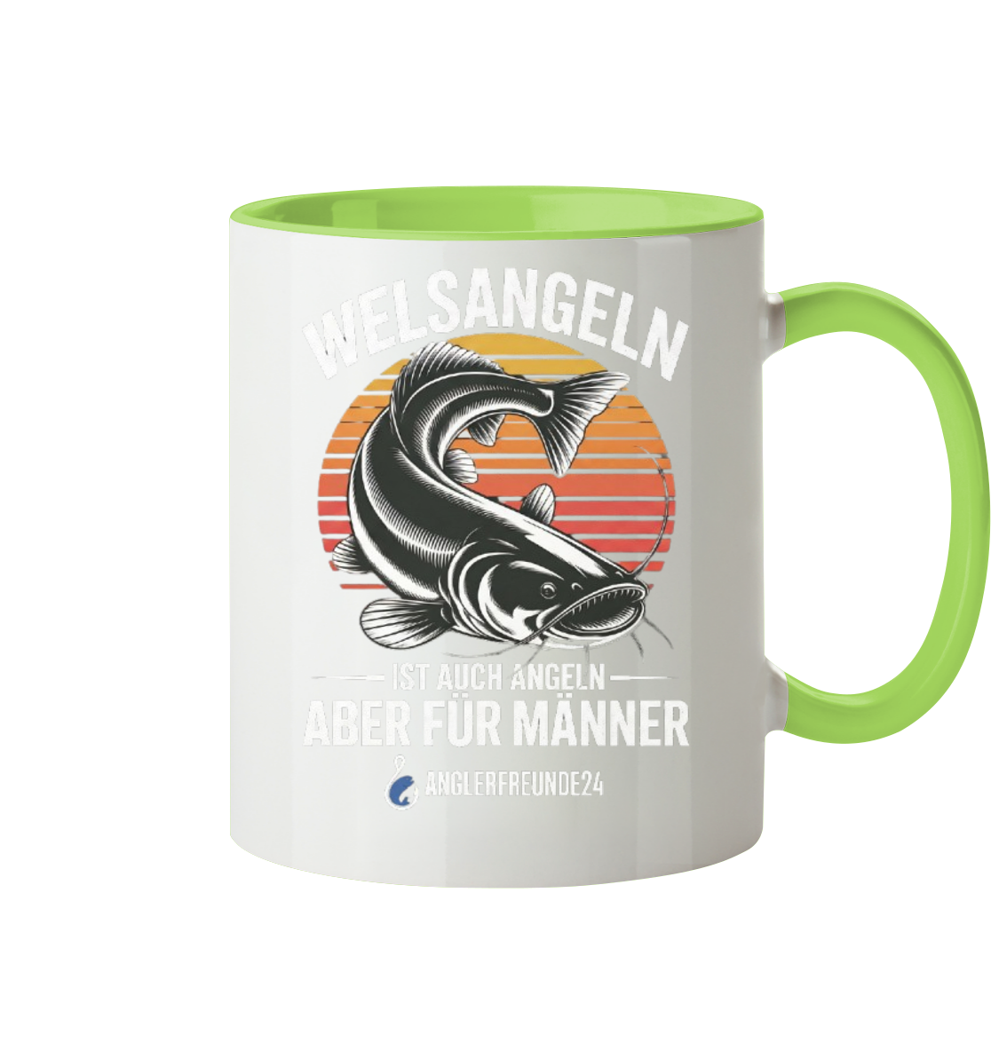 Welsangeln - Tasse zweifarbig