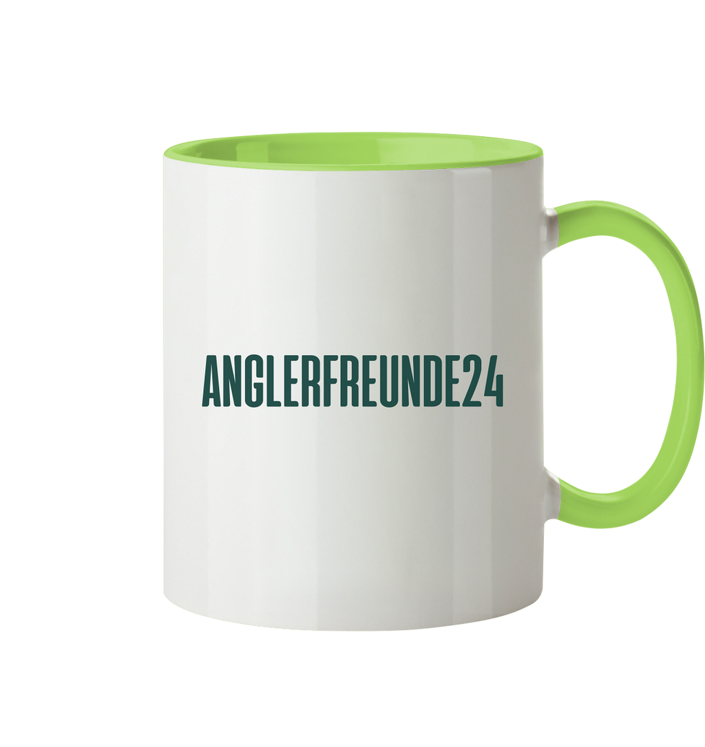 Anglerfreunde24 Logo Grün - Tasse zweifarbig