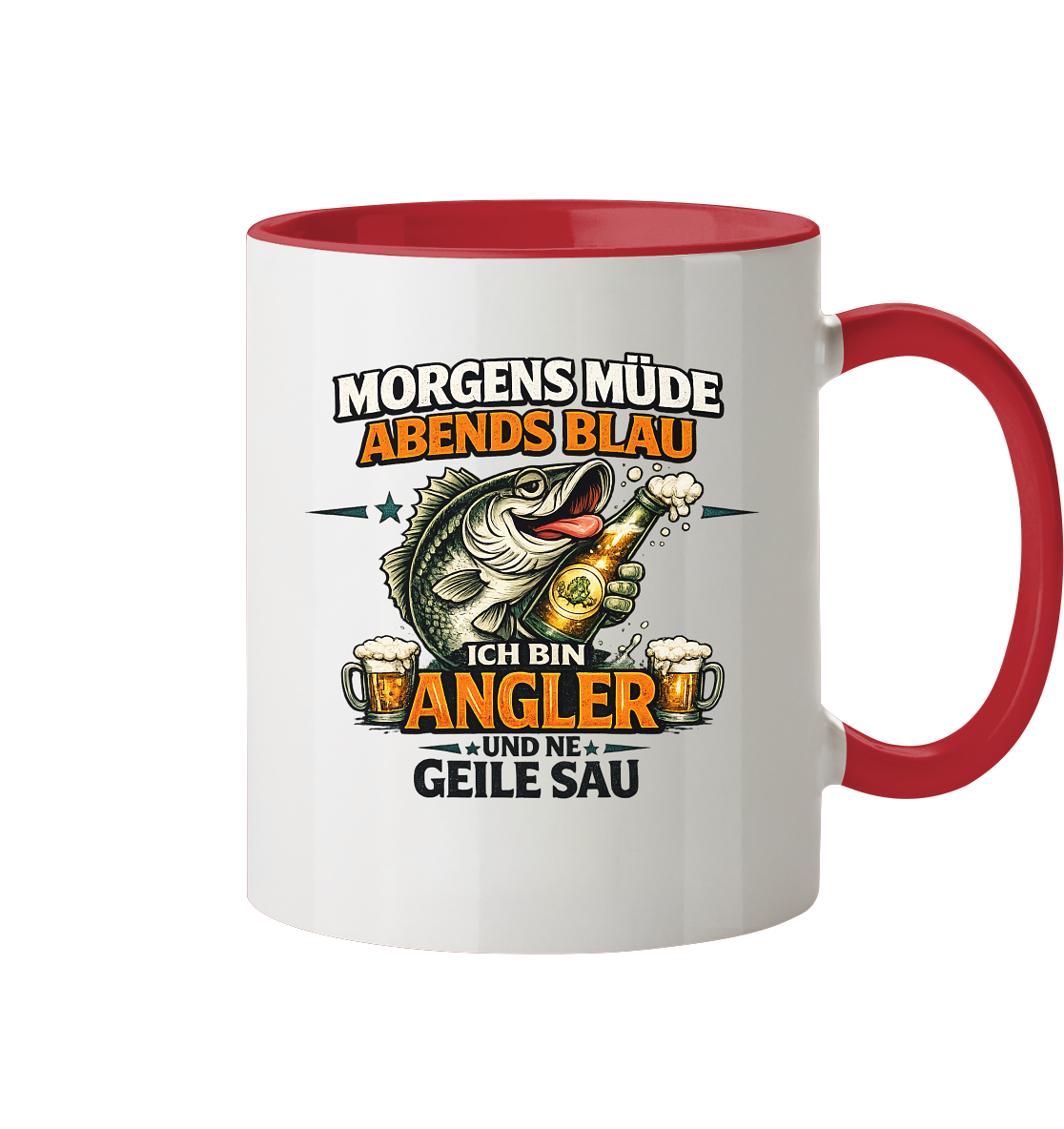 Morgens Müde Abends Blau - Tasse zweifarbig