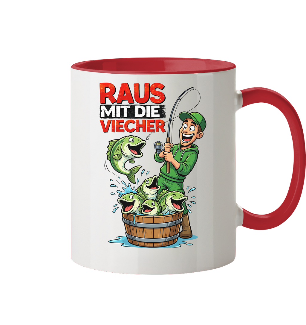 Raus Mit Die Viecher - Tasse zweifarbig