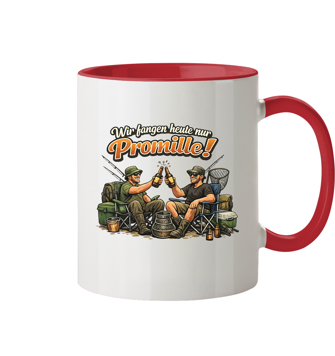 Wir fangen heute nur - Tasse zweifarbig
