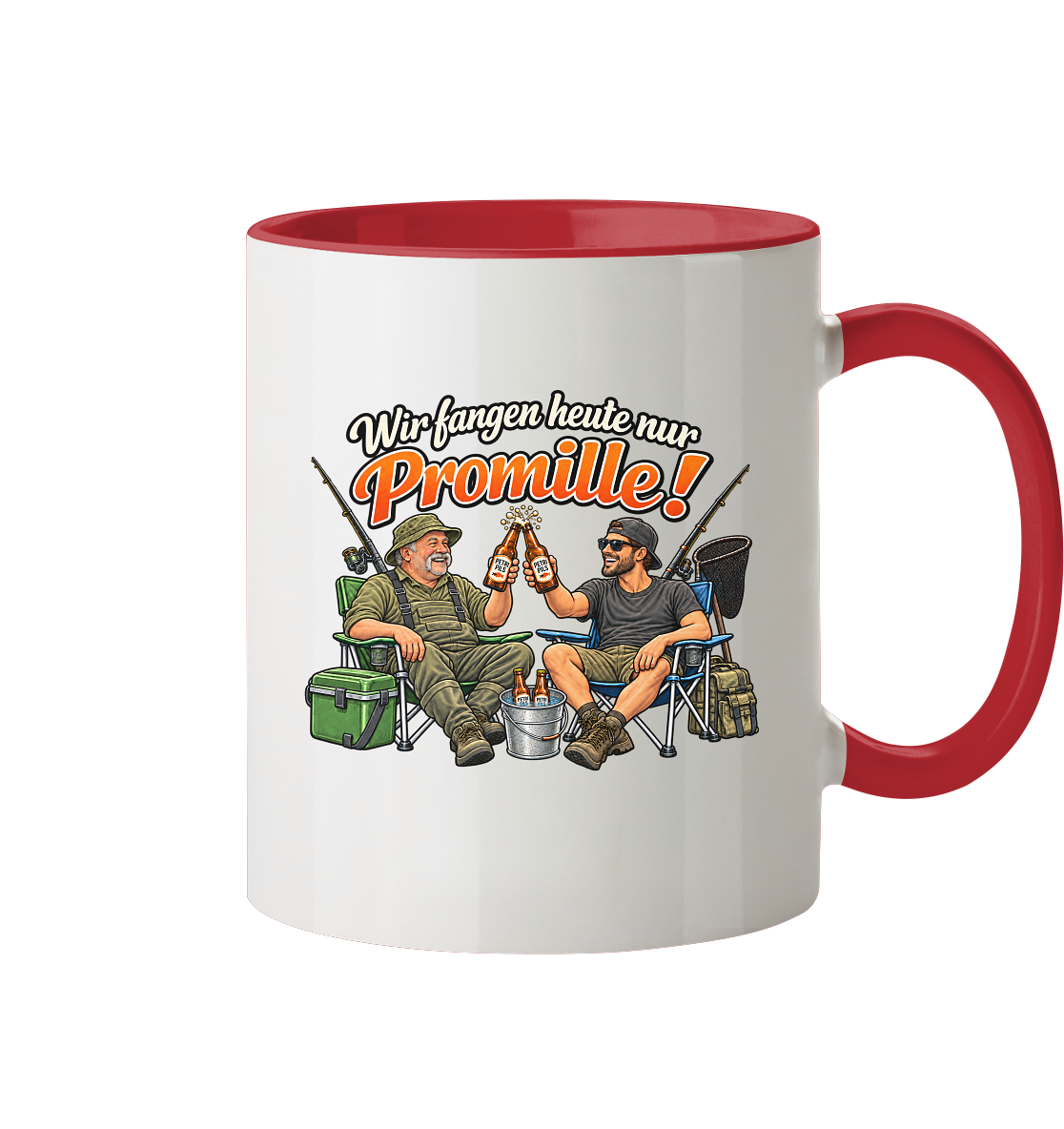Wir fangen heute nur - Tasse zweifarbig