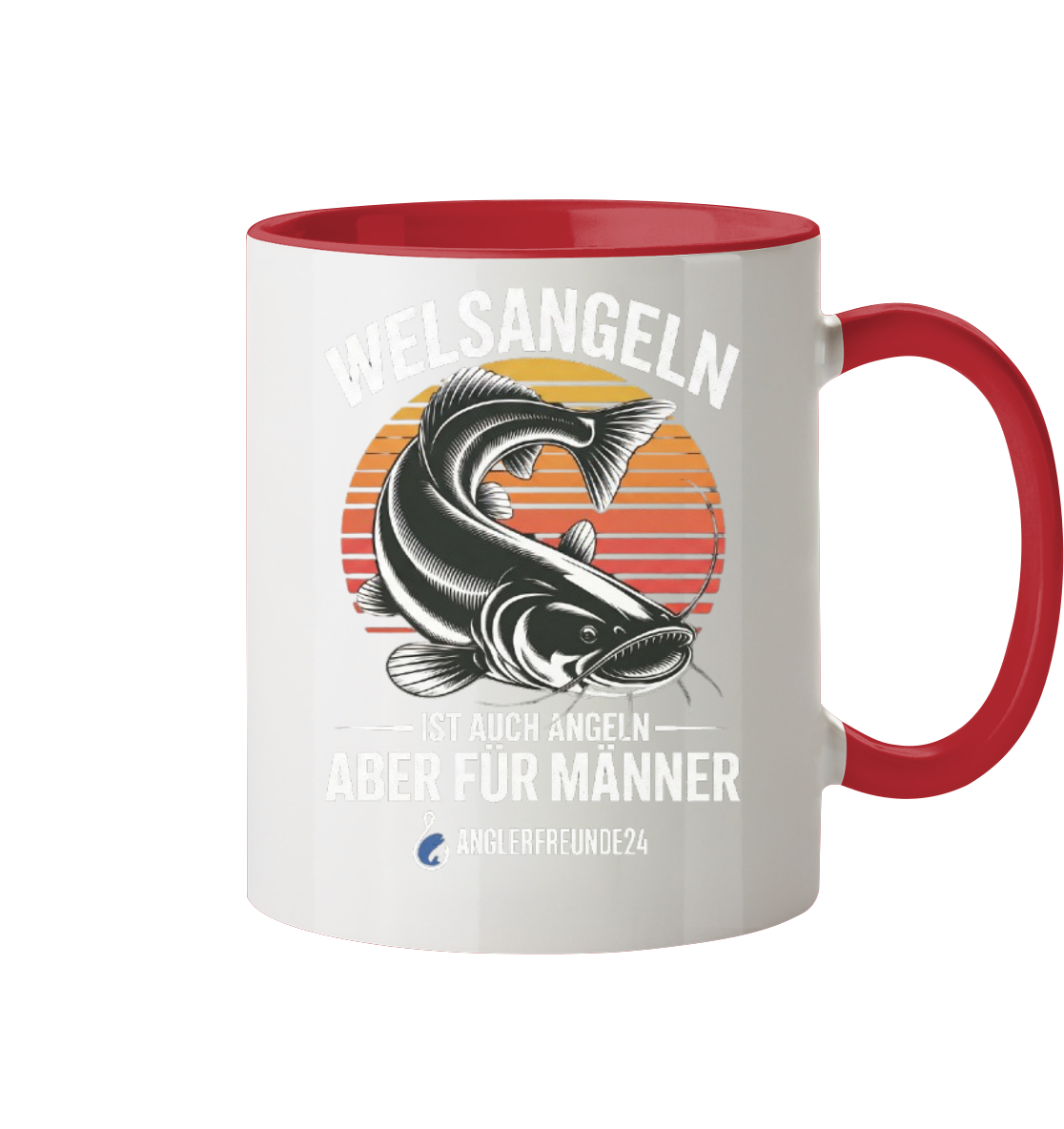 Welsangeln - Tasse zweifarbig