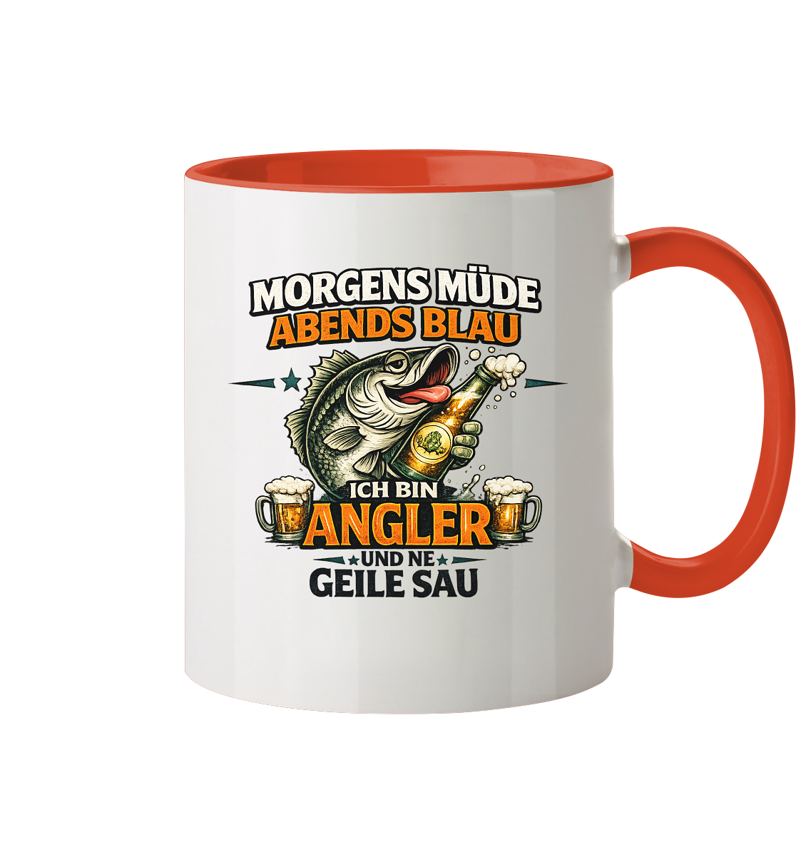 Morgens Müde Abends Blau - Tasse zweifarbig