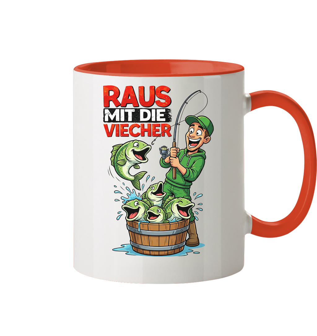 Raus Mit Die Viecher - Tasse zweifarbig