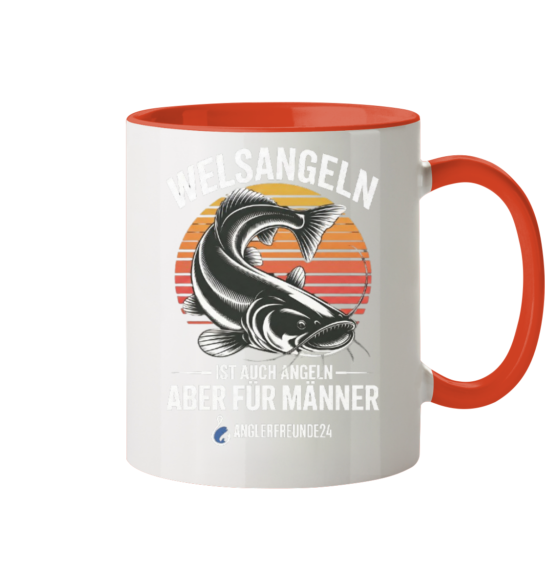 Welsangeln - Tasse zweifarbig